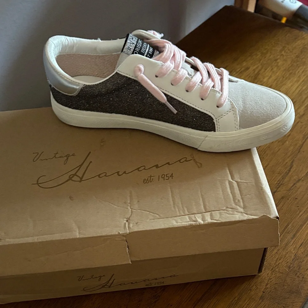 Vintage Havana Pink, Black & Cream Low-Top Sneaker
